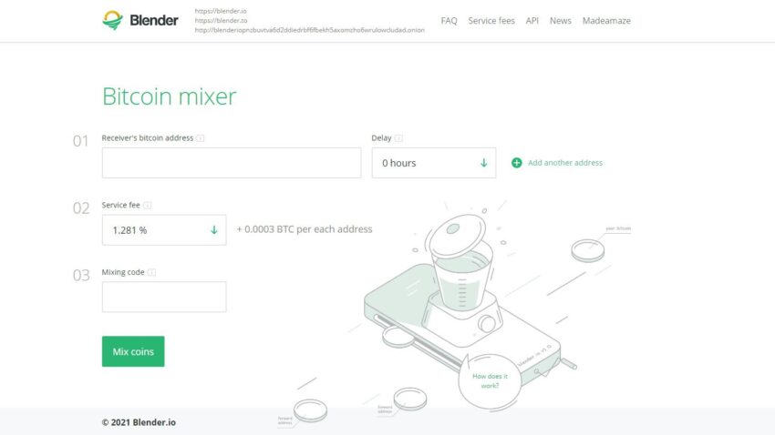 Bitcoin mixer Blender.io