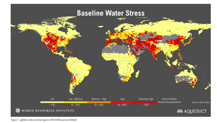 Grafik wilayah yang mengalami kelangkaan air | H2O Water Securities