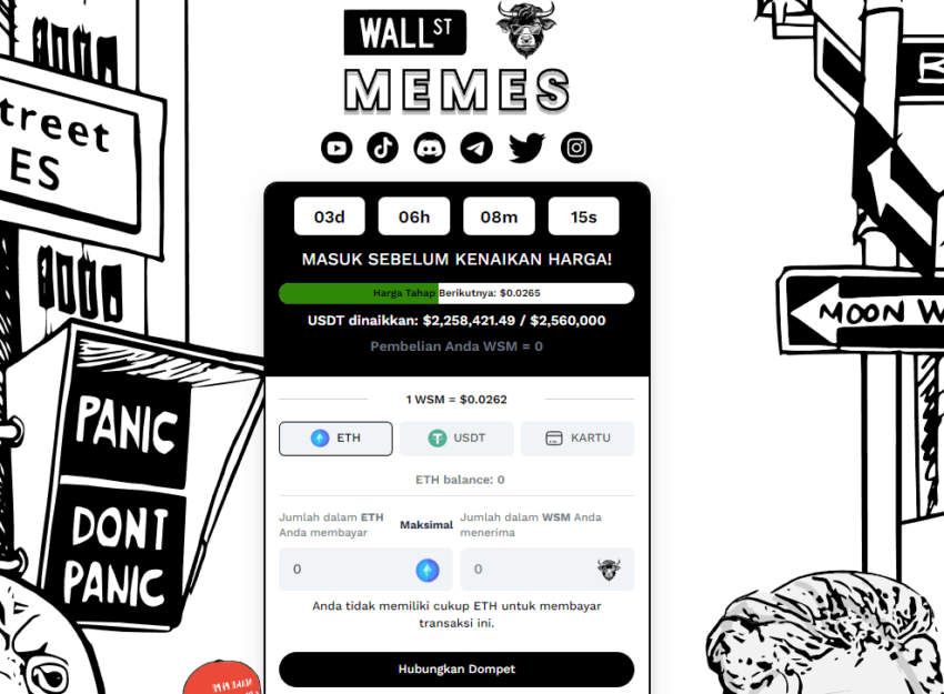 Wall Street Memes Presale Token Meme Wall Street $WSM