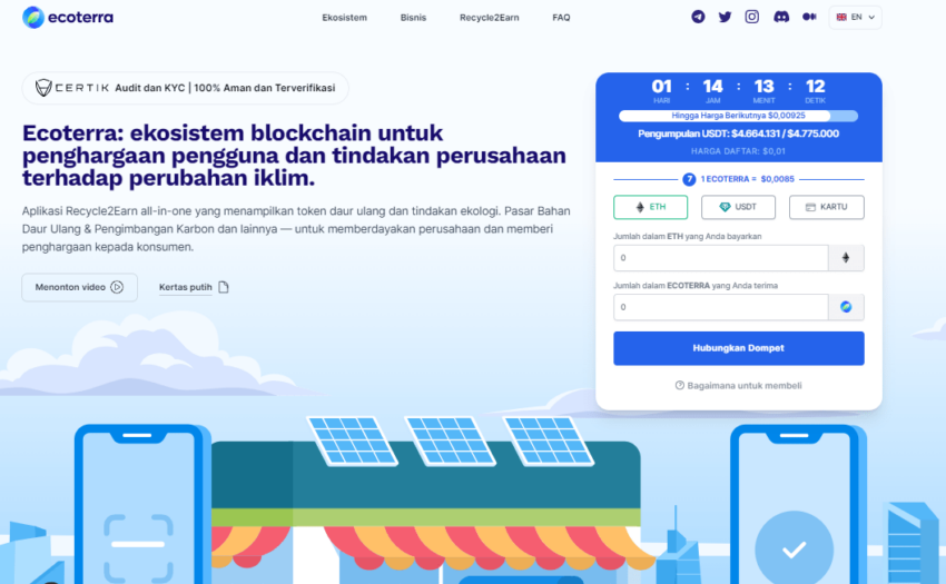Pasar Kripto Bearish, tapi Ecoterra Kumpulkan Lebih dari US$4,6 Juta