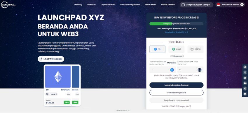 Launchpad XYZ - Platform Investasi & Analisis Web3 Baru yang Berlomba melalui Presale