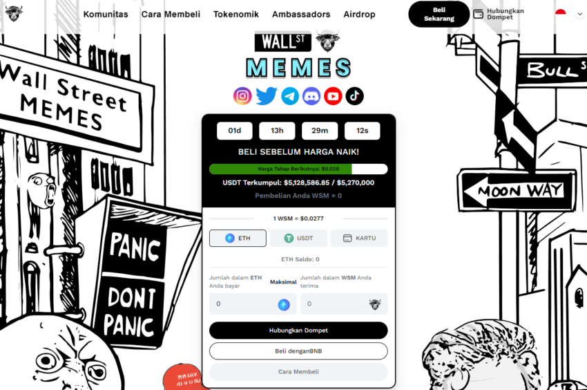 Token Meme Baru Wall Street Memes Mendekati US$5 Juta dalam Presale, Menggerakkan Kancah Crypto